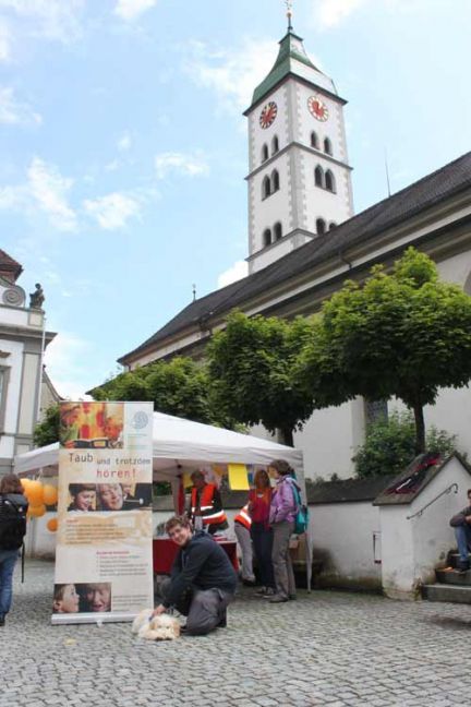 Stand am CI-Tag auf dem Marktplatz in Wangen